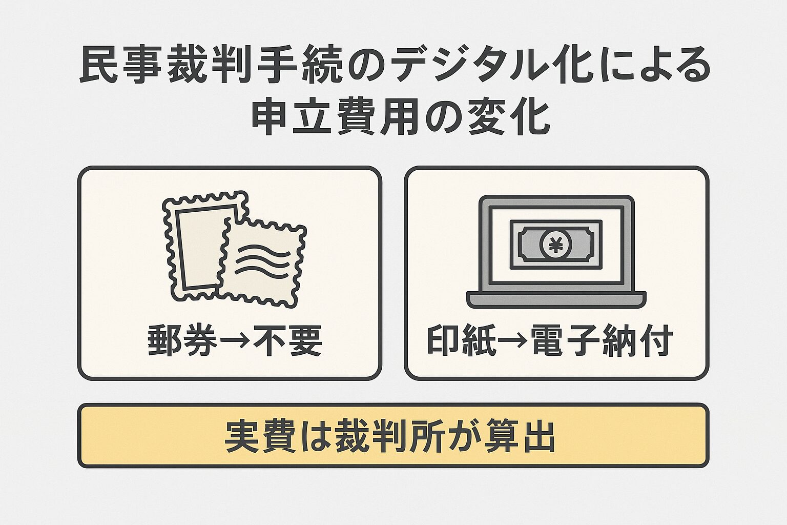 民事裁判手続きのデジタル化による申立費用の変化