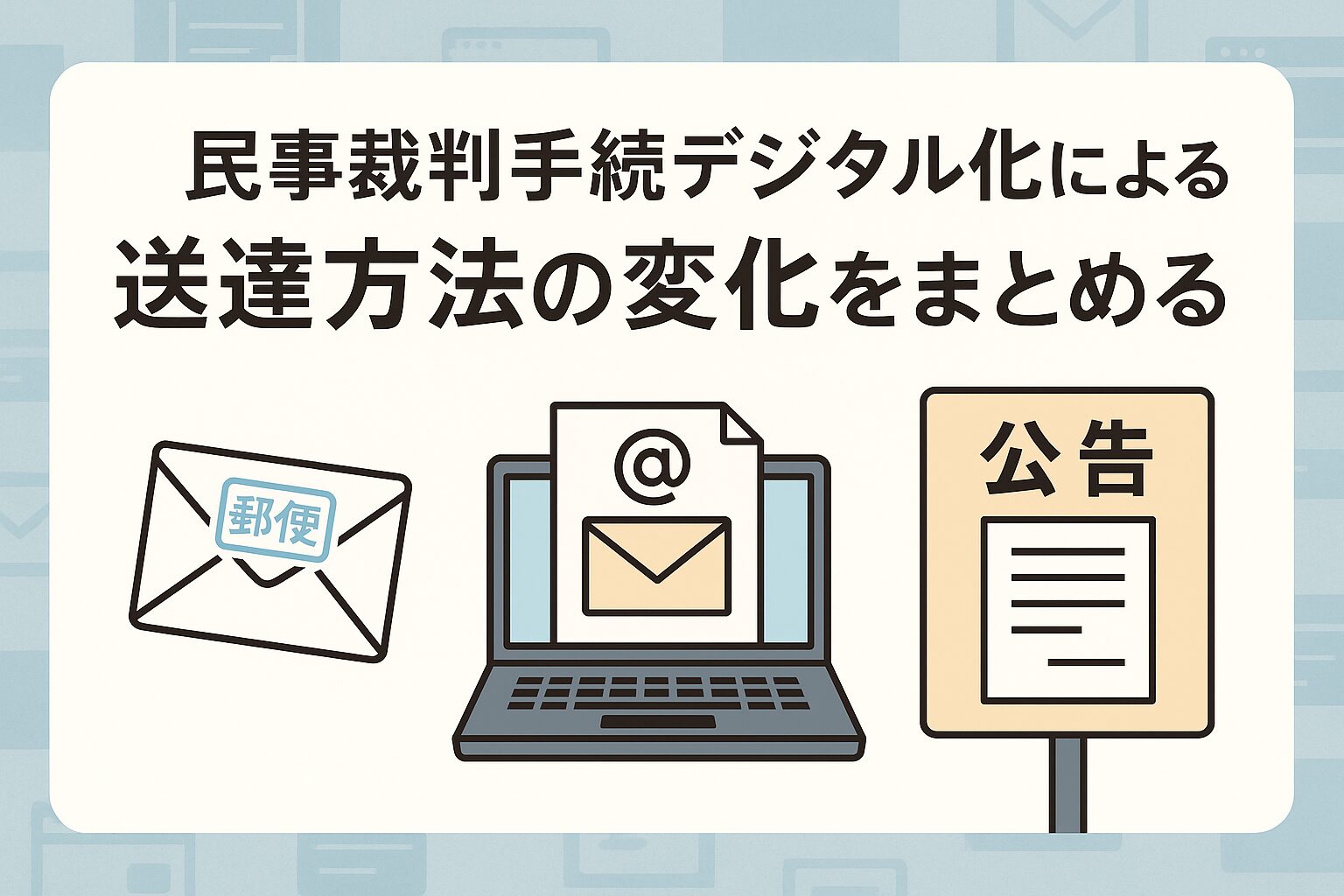 民事裁判手続きデジタル化による送達方法の変化